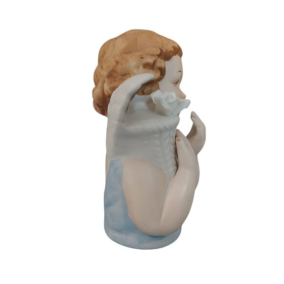 Vintage Japan Porcelain Sanmyro Figurine Angel 5 inches Tall - Picture 3 of 7